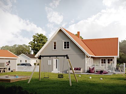 1,5 planshus Villa Lekeryd. Bygga hus med Smålandsvillan