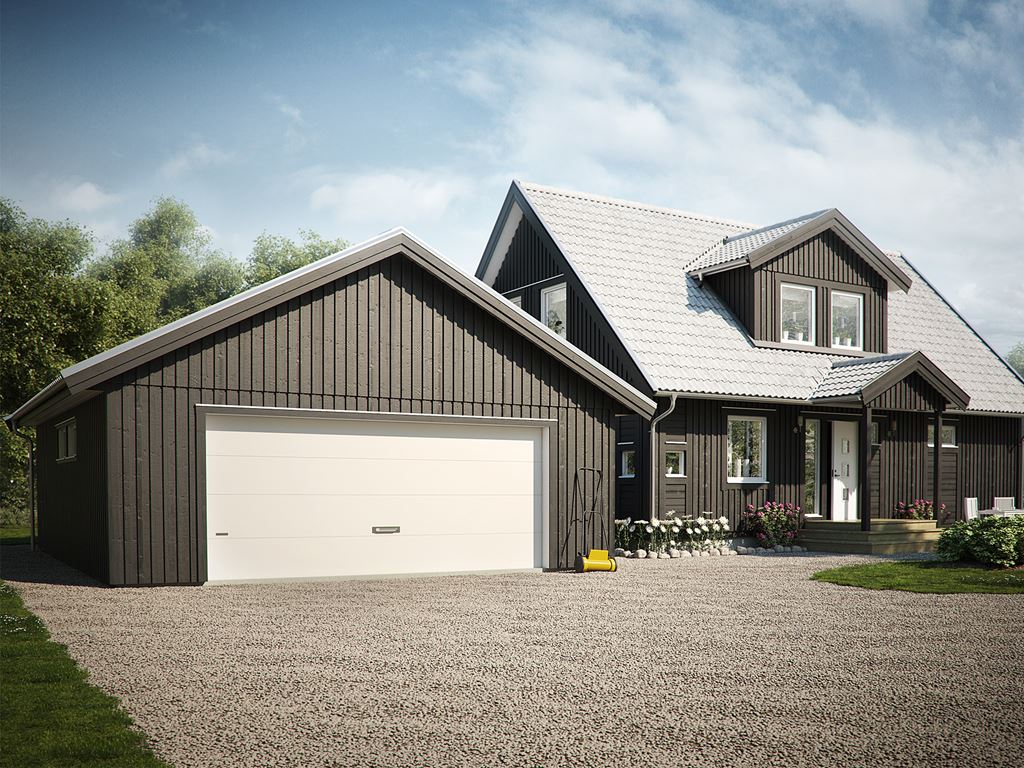 Bygga garage med förråd med Smålandsvillan.